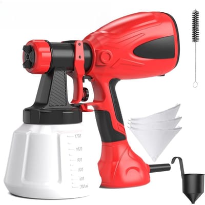 DailySupplies® Verfspuit - Verfspuiten Electrisch - Verfpistool - Rood