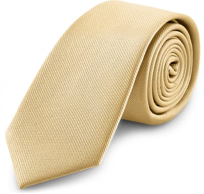 Champagnekleurige Grosgrain Stropdas van 8 cm
