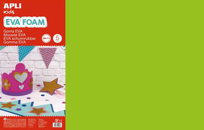 Apli Kids EVA Foam vellen 60 x 40 cm Groen - 5 vel