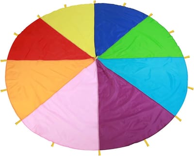 Coördinatie Motorische Vaardigheden Vliegdoek voor Kinderen - Kleurrijke Parachute - Rond Speelgoed - Kleuterschool - Vroeg Onderwijs voor Feesten - Sportactiviteiten - Groepen - Buitenoefeningen