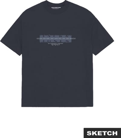 JACK&JONES - JCOFUSION FRONT PRINT TEE SS CN FST PLS - Heren - T-shirts