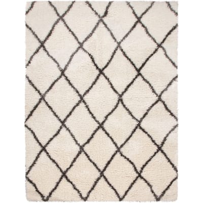 Hoogpolig tapijt Mahara beige 80x150 cm