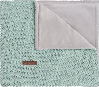 Baby's Only Gebreide wiegdeken soft - Baby deken Sparkle Flavor - Dekentje voor jongens en meisjes - 2.1 TOG - 70x95 cm - Goud-Mint Mêlee - Met subtiel glittertje