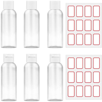 Dailygoody - Reisetui - Reisflessen Set - Transparant - 80 ml - Leeg en Herbruikbaar - Voor Cosmetica en Toilettas