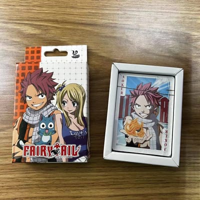 54 kaarten Anime Fairy Tail Cosplay Speelkaarten Bordspel Kaarten Hardcover Verzameling Speelgoed Cadeau Met Doos white