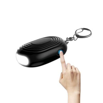 Persoonlijk alarm - 130 DB - zelfverdediging - LED lamp - LED noodsignaal - Sleutelhanger - 2-in-1 inclusief batterijen!!