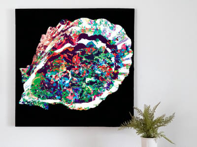 Auroral abalone explosion | Auroral Abalone Explosion | Kunst - 100x100 centimeter op Forex | Foto op Forex