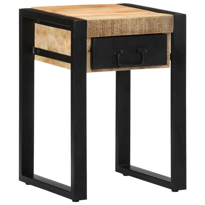 vidaXL - Bijzettafel - 35x35x50 - cm - massief - ruw - mangohout