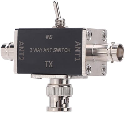 Dailygoods- Antenneschakelaar 2-weg - Aluminiumlegering - Frequentiebereik 0-50MHz - Vermogen 100W - Handmatige Conversieschakelaar - Veiligheidsfuncties - Antenneswitch