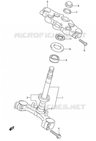 Roulement de colonne de direction origine pour moto Suzuki 750 GSXF