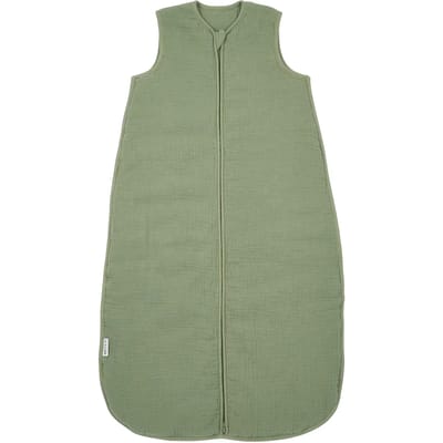 Meyco Baby Uni Baby Slaapzak Gevoerd - Pre-washed Hydrofiel - Olive Green - 70cm - 2.0 TOG