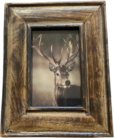 Fotolijst bruin hert rendier maat M 22 x 17 cm | 125004 | Home Sweet Home | Stoer & Sober Landelijke Woonstijl