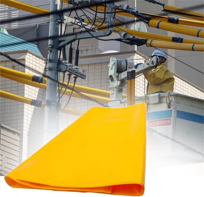 Isolatiedeken Elektrisch - Veiligheidsdeken Werkplek - Onder spanning werken - Met isolatieclips - 100x120 cm - Zwart