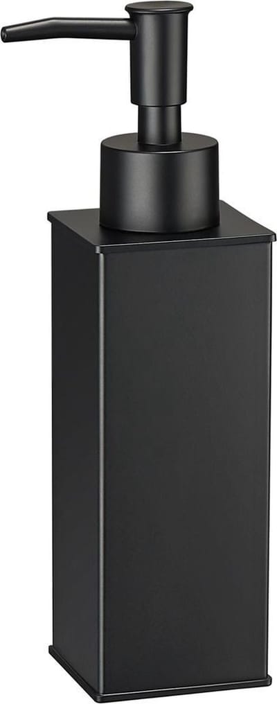 VDN Stainless Zeeppompje - Zeepdispenser - Zeeppompje vrijstaand - Zwart - Vierkant - RVS