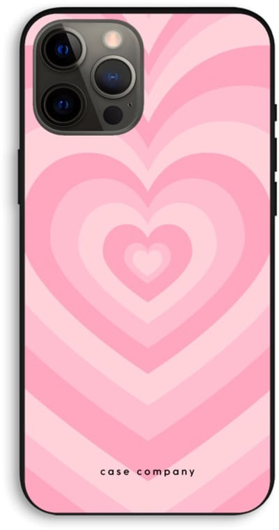 Case Company® - Hoesje geschikt voor iPhone 12 Pro Max hoesje - Hart Roos - Biologisch Afbreekbaar Telefoonhoesje - Bescherming alle Kanten en Schermrand
