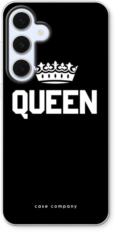 Case Company® - Hoesje geschikt voor Samsung Galaxy S24 FE hoesje - Queen zwart - Soft Cover Telefoonhoesje - Bescherming aan alle Kanten en Schermrand