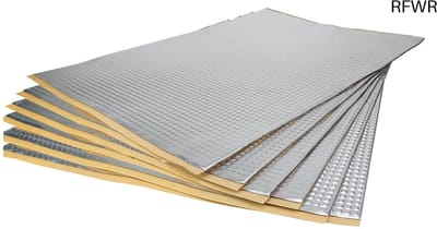 RFWR® Aluminium Butylplaten voor Geluidsisolatie en Auto-isolatie, 2 mm, 6 Stuks, Zelfklevend, 1,11 m² | Geluidsdemping en Isolatie