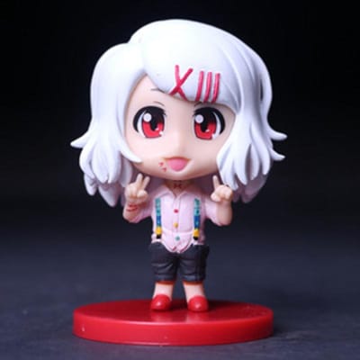 8CM Anime Ghoul JUZO SUZUYA Model Speelgoed Duurzaam Cadeau Collectie Actiefiguur Tweede Generatie Duurzaam Cadeauset Opruiming No box zwart