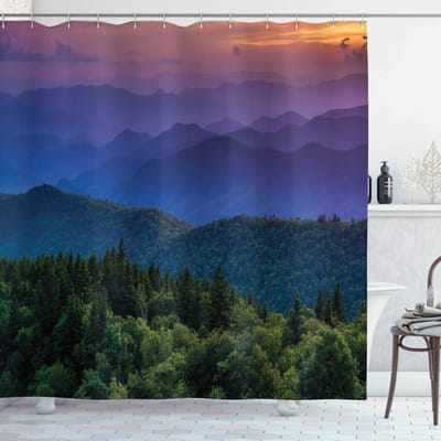 ABAKUHAUS Appalachian Douchegordijn – Zonsopgang – 175x180 cm