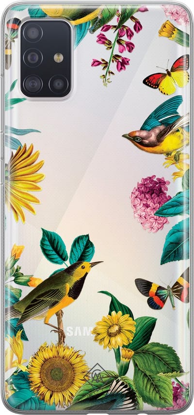 Casimoda® hoesje - Geschikt voor Samsung A51 - Zonnebloemen / Bloemen - Backcover - Siliconen/TPU - Multi