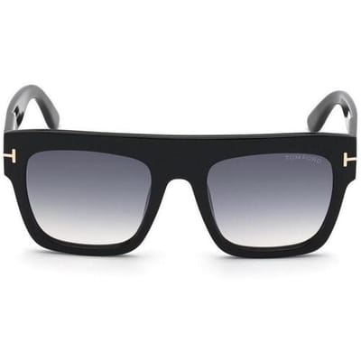 Tom Ford Zonnebril Renee FT0847 01B Glanzend Zwart Grijs Smoke Verloop