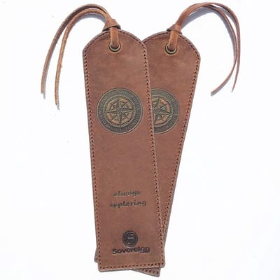 Dailygoods- Bladwijzer Handgemaakt - Lederen Boekenmerken - Kompas Ontwerp - Stijlvolle Bladwijzers - Perfecte Geschenken - Ethisch Verhandeld - Boekenlegger