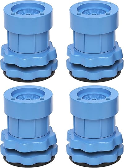 Wasmachine Dempers - Anti-Vibratie Pads - Stil Huishouden - Dubbellaags Ontwerp - 4 Stuks Set - Grijs Blauw