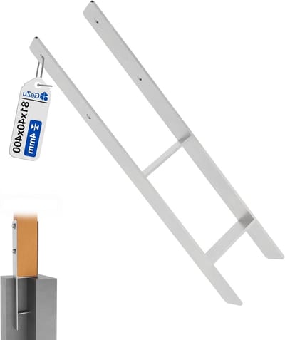 H Paalhouder - Paaldrager Anker - Schutting Bouwen - Thermisch Verzinkt Staal - 81 x 400 mm - Zilverkleurig