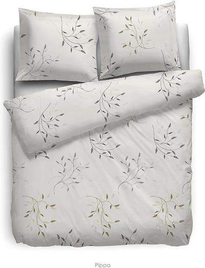 HNL Pure Cotton Pippa Dekbedovertrek - Eenpersoons - 135x200 + 80x80 cm - Offwhite