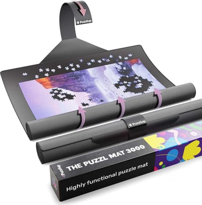 Puzzelmat voor 3000 Stukjes - 95 x 150 cm - Eenvoudig Opgerold met Velcro Sluiting - Ideale Oplossing voor Puzzelbewaring