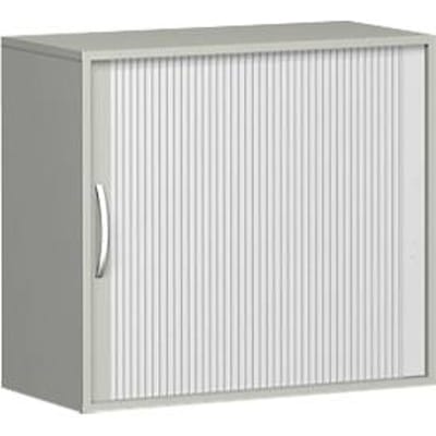 Roldeurkast PALENQUE, 2 ordnerhoogten, B 800 x D 400 x H 752 mm, lichtgrijs