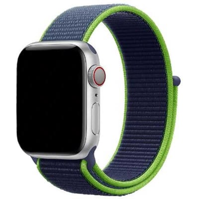 2+1 | Apple Watch Bandje - Geweven - Nylon - Neon Limoen