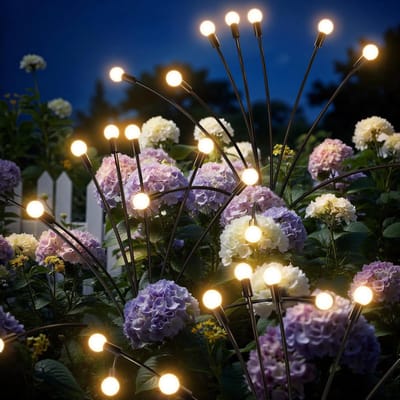 Outdoor solar licht waterdicht (2 pakjes, 20 LED), sprookje tuin decoratie, sprookje binnenplaats decoratie, gloeiworm licht, solar tuin licht, solar landschap licht