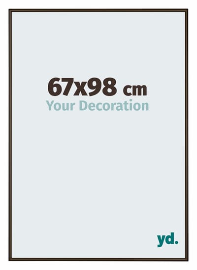 Your Decoration - Fotolijst 67x98 cm - Aluminium - Walnoot Structuur - New York