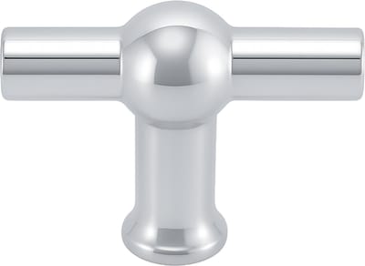 Meubelknop Chroom RVS - T-Greep Kansas - 48mm - Knoppen voor keukenkast - deurknopjes - Meubelknoppen / Kastknoppen Chroom