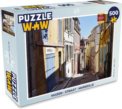 Puzzel Huizen - Straat - Marseille - Legpuzzel - Puzzel 500 stukjes