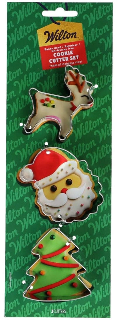 Wilton Koekjes Uitsteker - Kerstman, Rendier, Kerstboom - Set/3, Uitsteekvormpjes Kerst, Koekjes Vorm