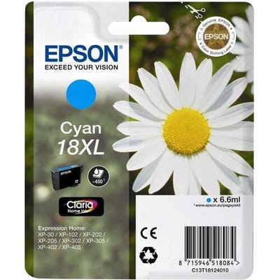 Epson Inktcartridge 18XL (C13T18124012) Cyaan Hoge capaciteit