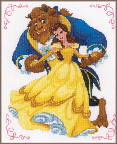 Vervaco - Telpakket kit - Disney Beauty and the beast - PN-0168067 - Borduren - Borduurpakket - Borduurpakket volwassenen