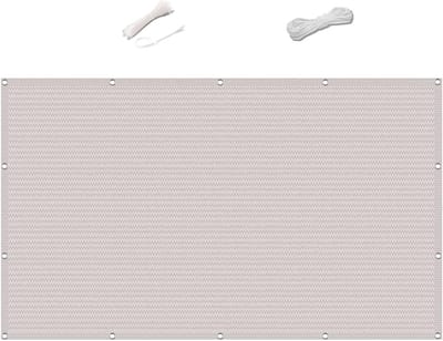 Balkonafdekking - Inkijkbescherming Windscherm - Privacy Creëren - Scheurvast Ademend Materiaal - 0.7 x 1.8 m - Wit