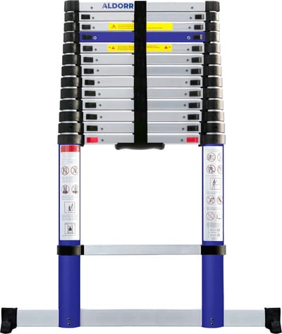 ALDORR Home - Telescoopladder 4,40 meter - met Stabilisatievoet en Soft closing
