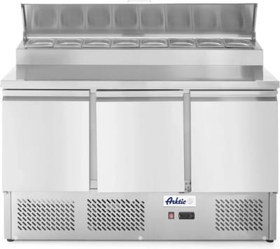 Arktic - Saladette - 3 deuren - Met GN vitrine - 380L - 230V - 310W