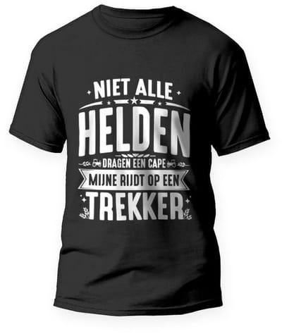AGRIFANS® Niet Alle Helden Dragen een Cape - Heren T-shirt - S