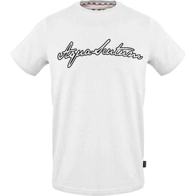 Aquascutum Heren-T-shirt met logo en ronde hals (Wit)