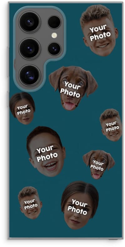 Gepersonaliseerd - Case Company® - Hoesje geschikt voor Samsung Galaxy S24 Ultra hoesje - Gepersonaliseerd gezicht N°1 - Soft Cover Telefoonhoesje - Bescherming aan alle Kanten en Schermrand