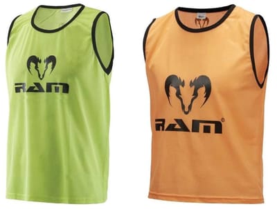 Training Hesjes - Fluoriserend - met Draagtas - 10 Stuks - Oranje - Medium 34 inch