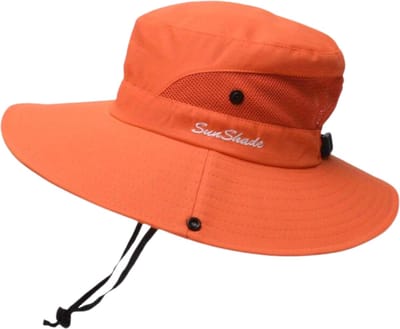 Nivard Zonnehoed - Reishoed - UV Beschermende Hoed - Bucket Hat - Festival - Pet - Hoedje Voor Dames & Heren - Hoofdbescherming - Oranje