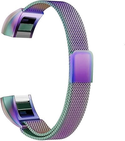 By Qubix - Compatible Fitbit bandje - Geschikt voor Fitbit Alta HR - Milanese bandje - Maat: Small - Multicolor Smartwatch bandje