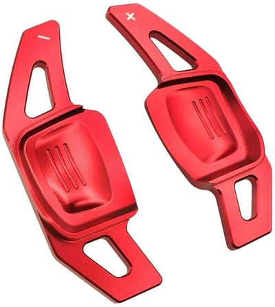 SPHProducts - Stuurwiel Paddle Shifter Extensie - Aluminium Shifter Paddle - Perfecte grip - Rood - Verbeterde stuurervaring - Geschikt voor VW Golf 8 ...