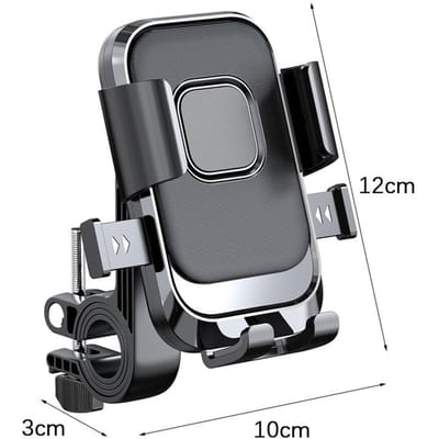 Moto Bike Telefoonhouder, Bediening met één hand en 360° draaibare telefoonhouder voor motor en scooter one size zwart